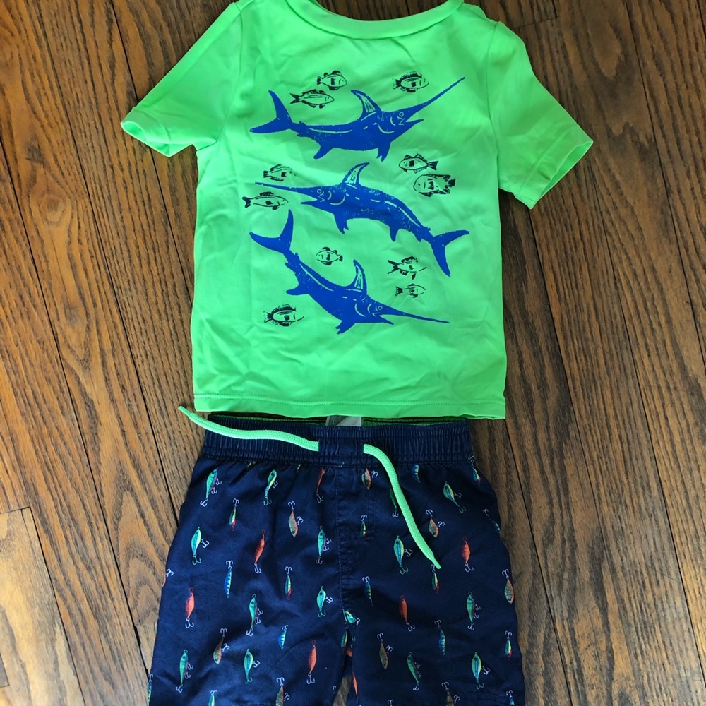 Swim Trunks & Rash Guard